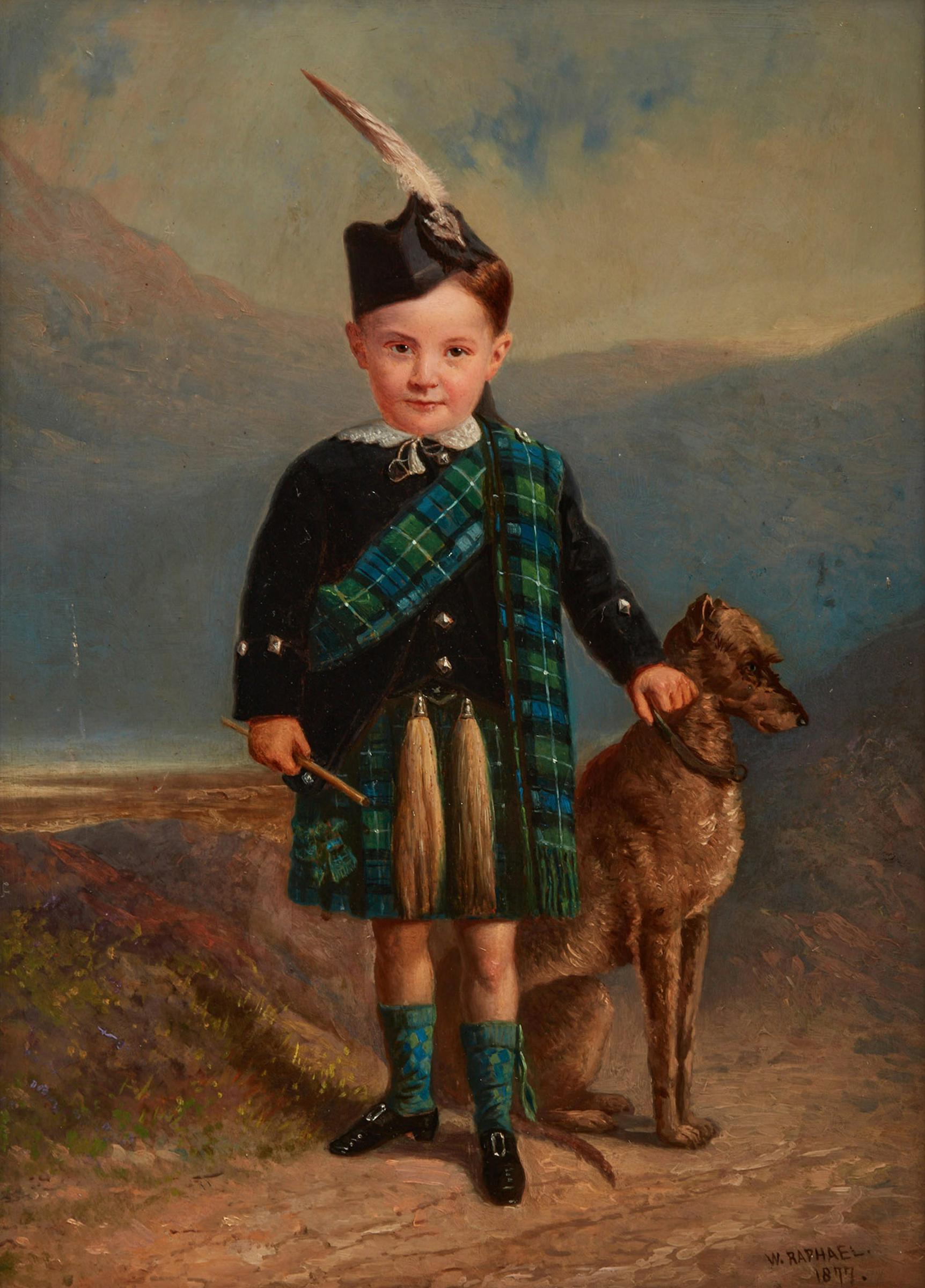 William Raphael (1833-1914) - Scottish Lad and His Dog