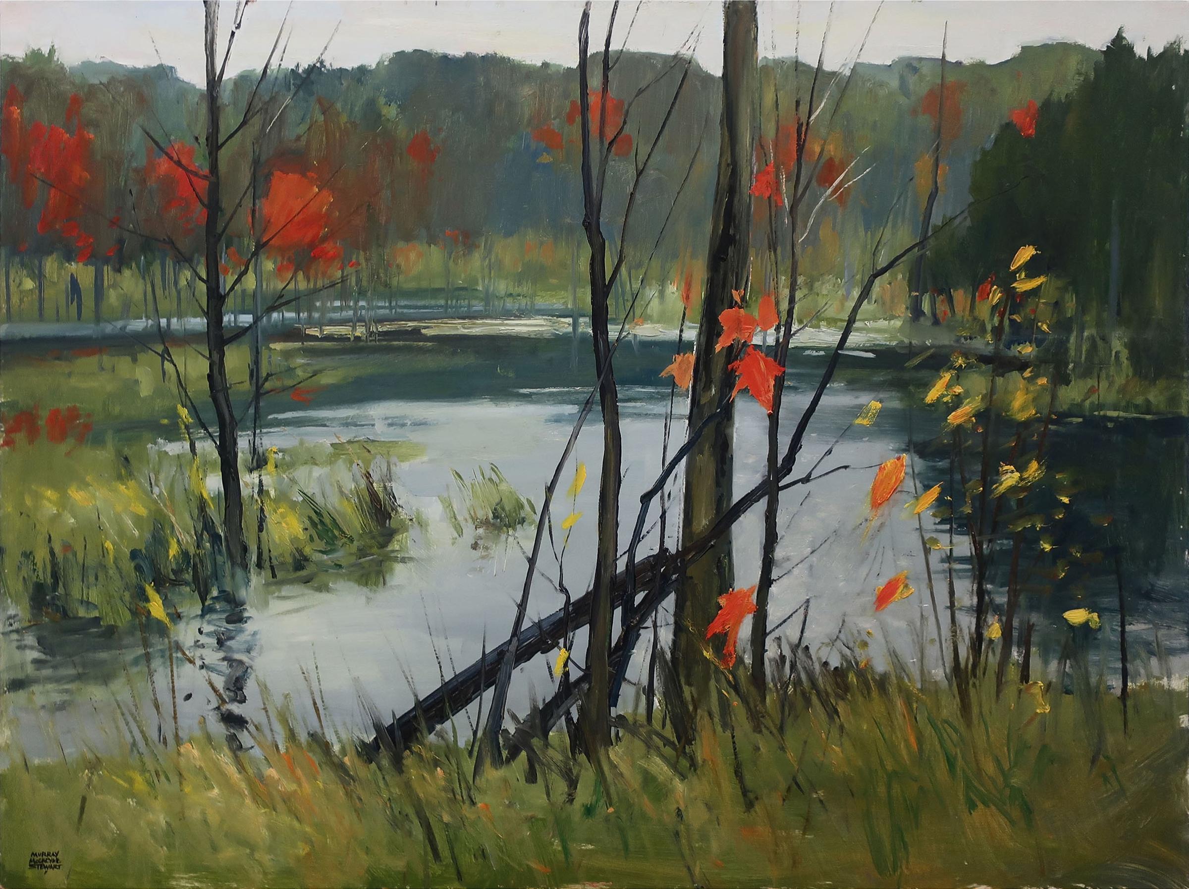 Murray Mccheyne Stewart (1919-2006) - Untitled (Fall Pond Study)