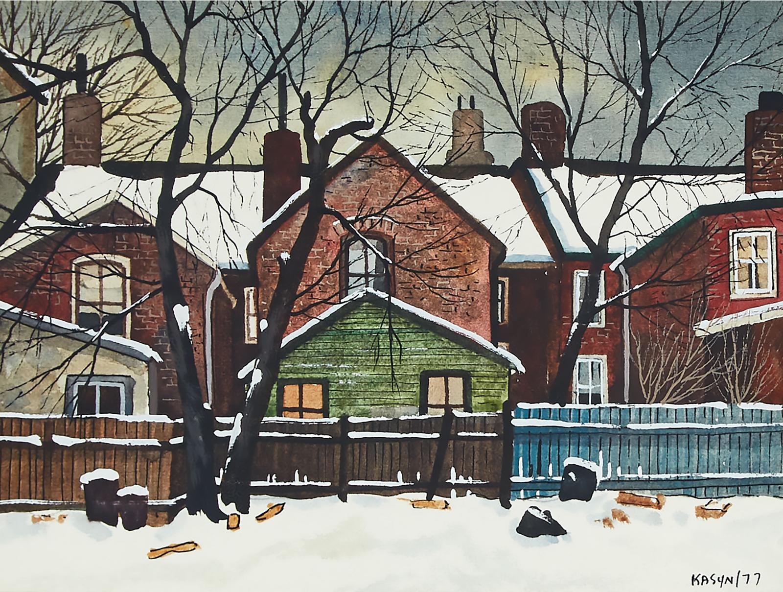 John Kasyn (1926-2008) - Winter On Crawford St, 1977