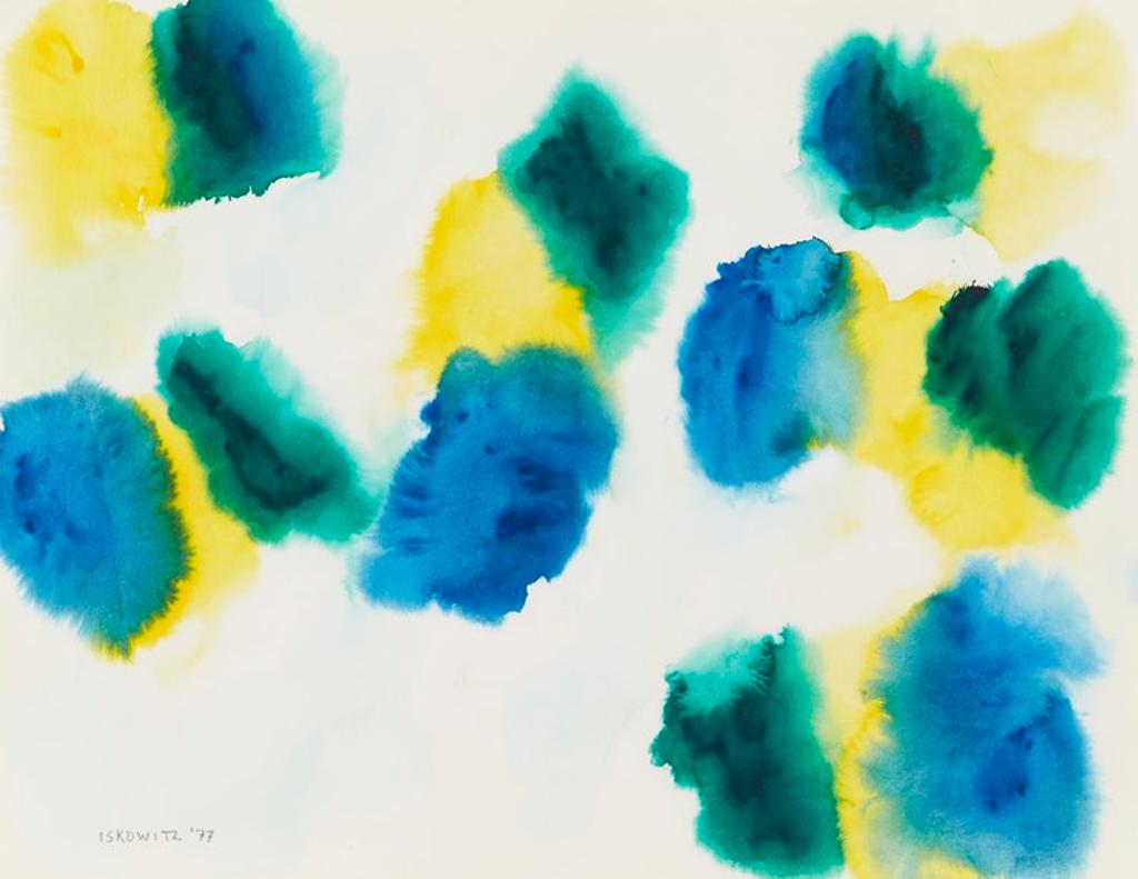Gershon Iskowitz (1921-1988) - Abstraction in Blue, Green and Yellow