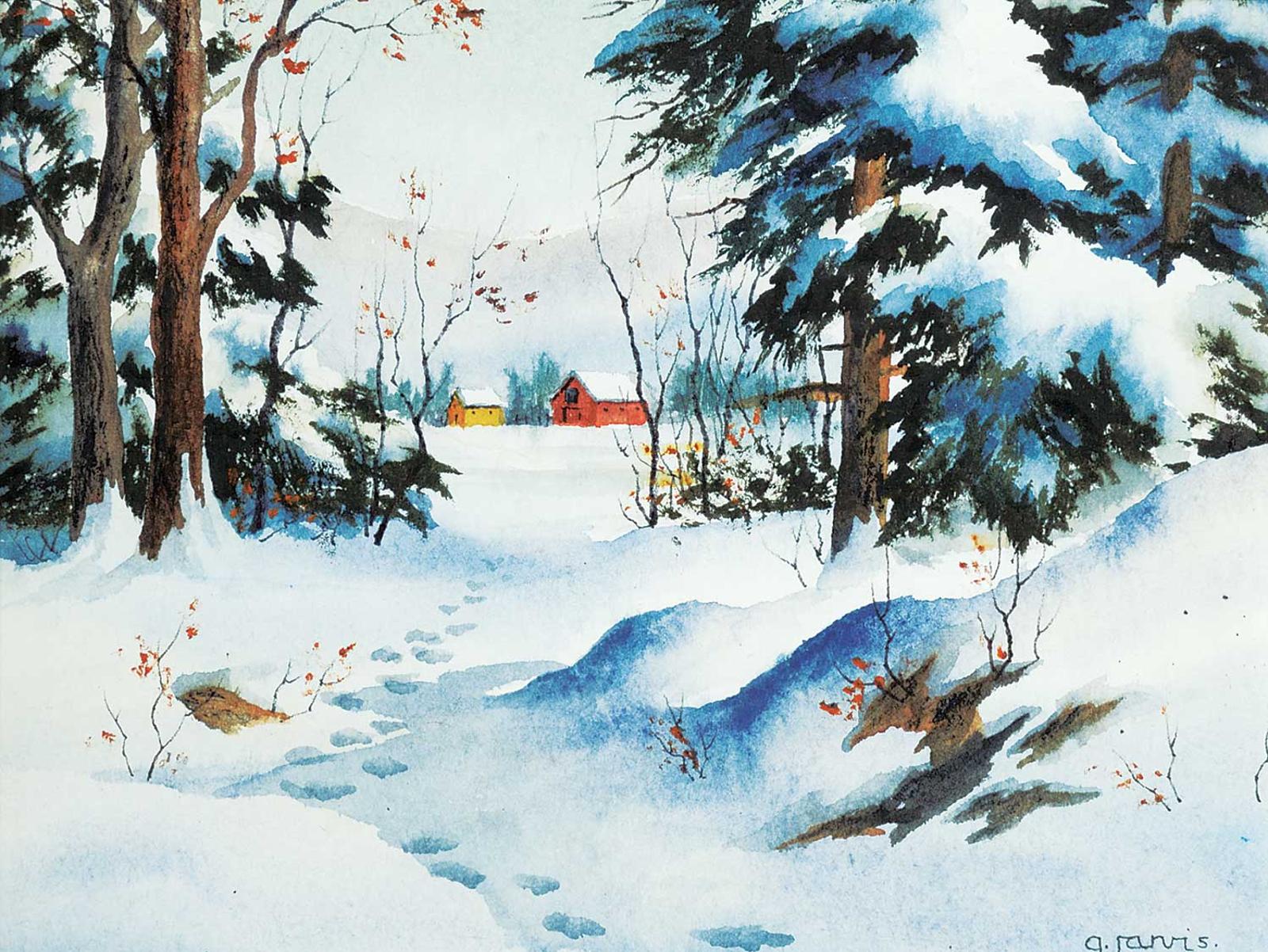 Georgia Jarvis (1944-1990) - Untitled - Tracks in the Snow