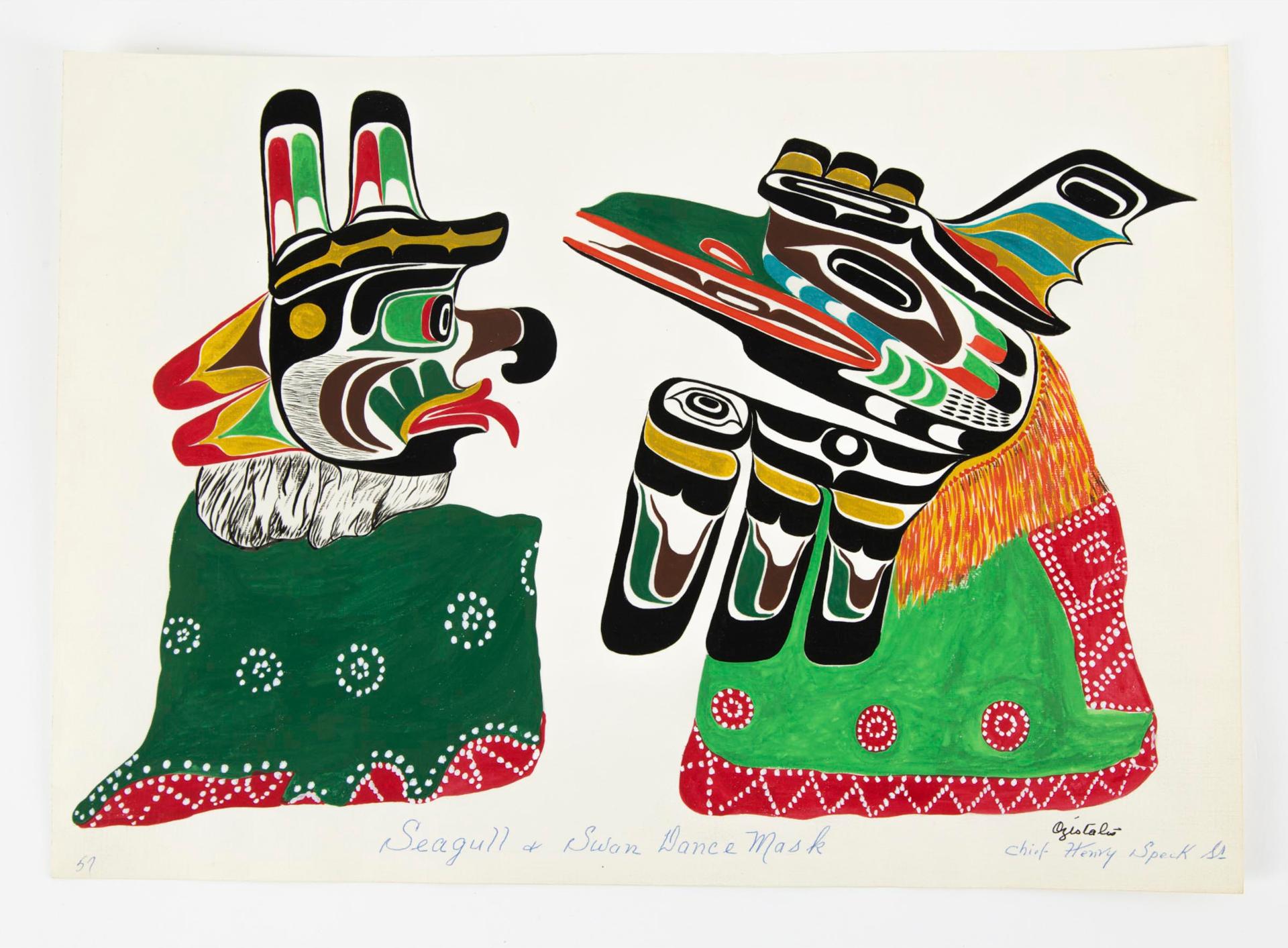Chief Henry Speck (1908-1971) - Seagull & Swan Dance Mask