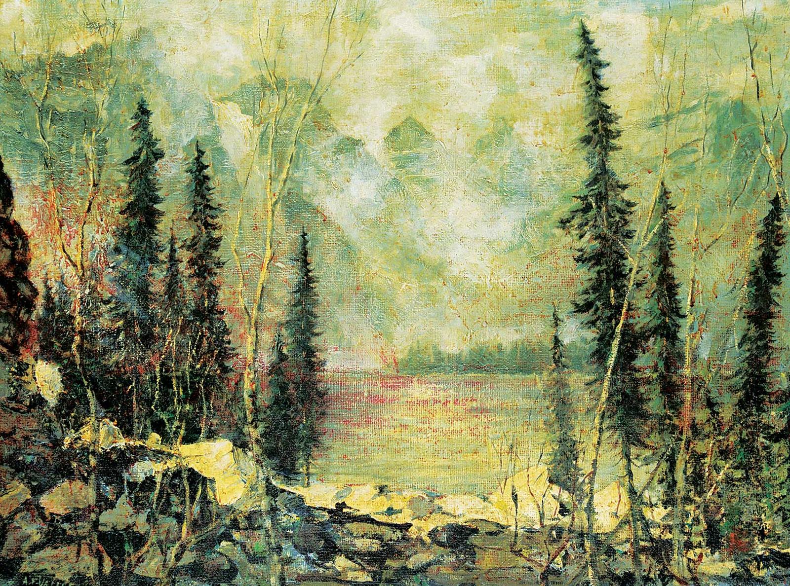 Armand Frederick Vallee (1921-2009) - Moraine Lake, Valley of the Ten Peaks