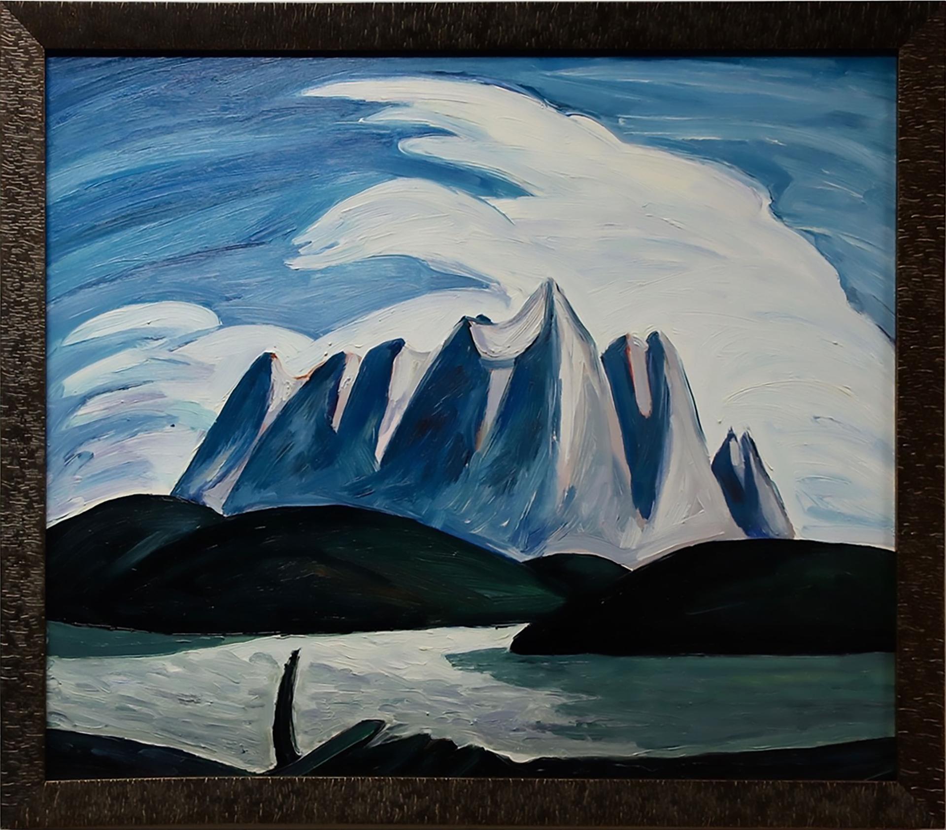 Serge Deherian (1955) - Untitled (Lake & Mountains)