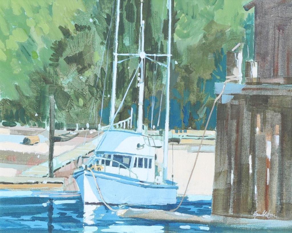 Jack Hambleton (1916-1988) - Fishboat, Blundell Harbour
