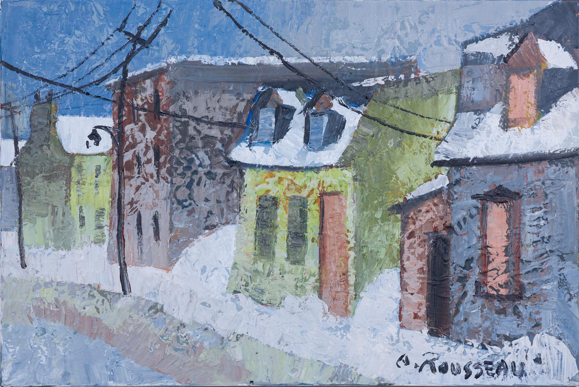 Albert Rousseau (1908-1982) - Paysage de vieilles maisons, n.d.
