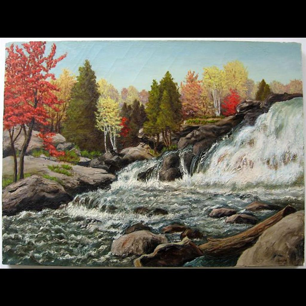 Clifford Edgar Dunn (1918-1987) - Falls On Eels Lake; The Little Madawaska River, Algonquin Park