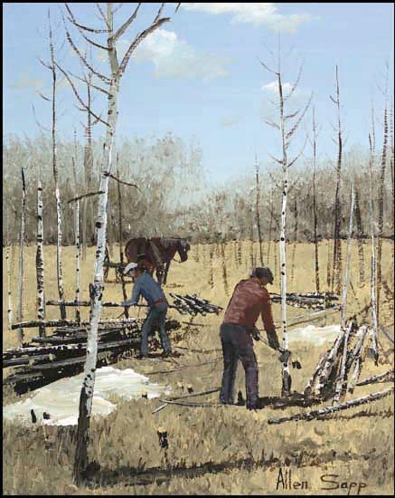 Allen Fredrick Sapp (1929-2015) - Cutting Trees Down