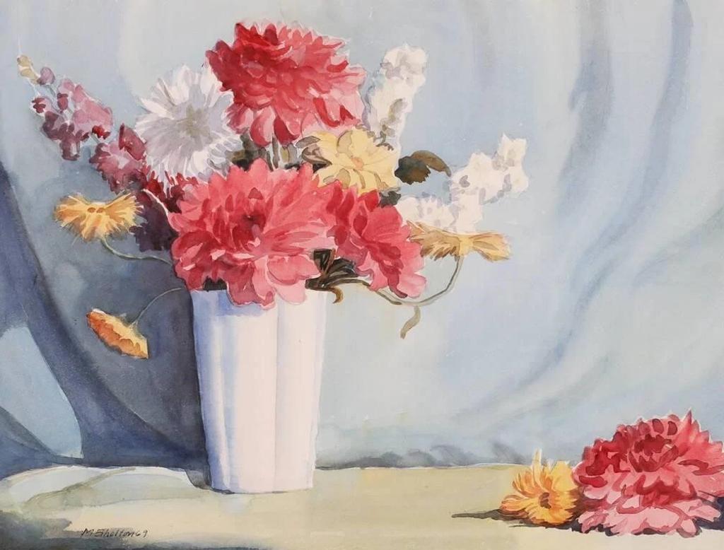 Margaret Dorothy Shelton (1915-1984) - Still Life With Flowers; 1969