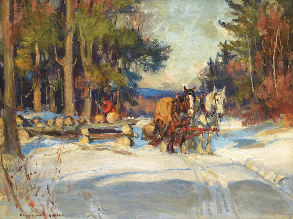 Manly Edward MacDonald (1889-1971) - Loading the Sleigh, Winter