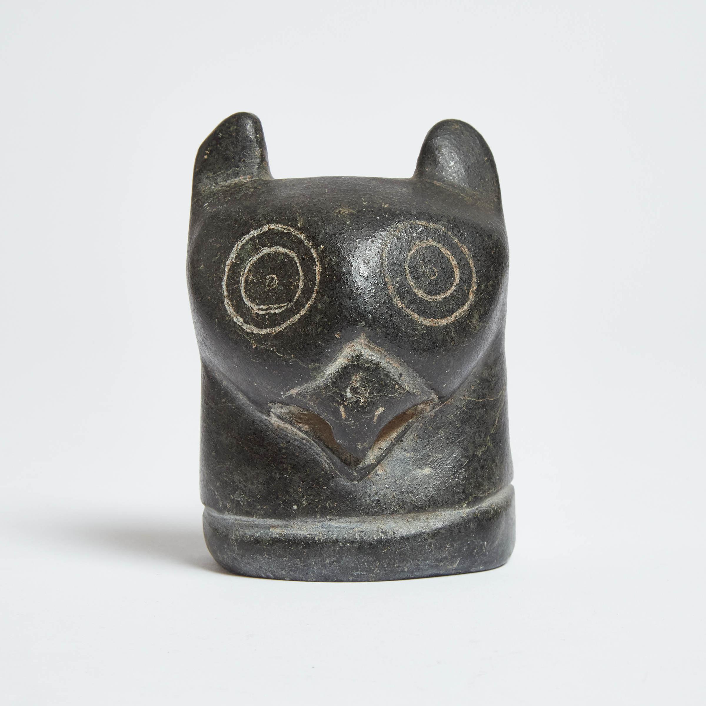 Davidialuk Alasua Amittu (1910-1976) - Owl (Pen Holder)