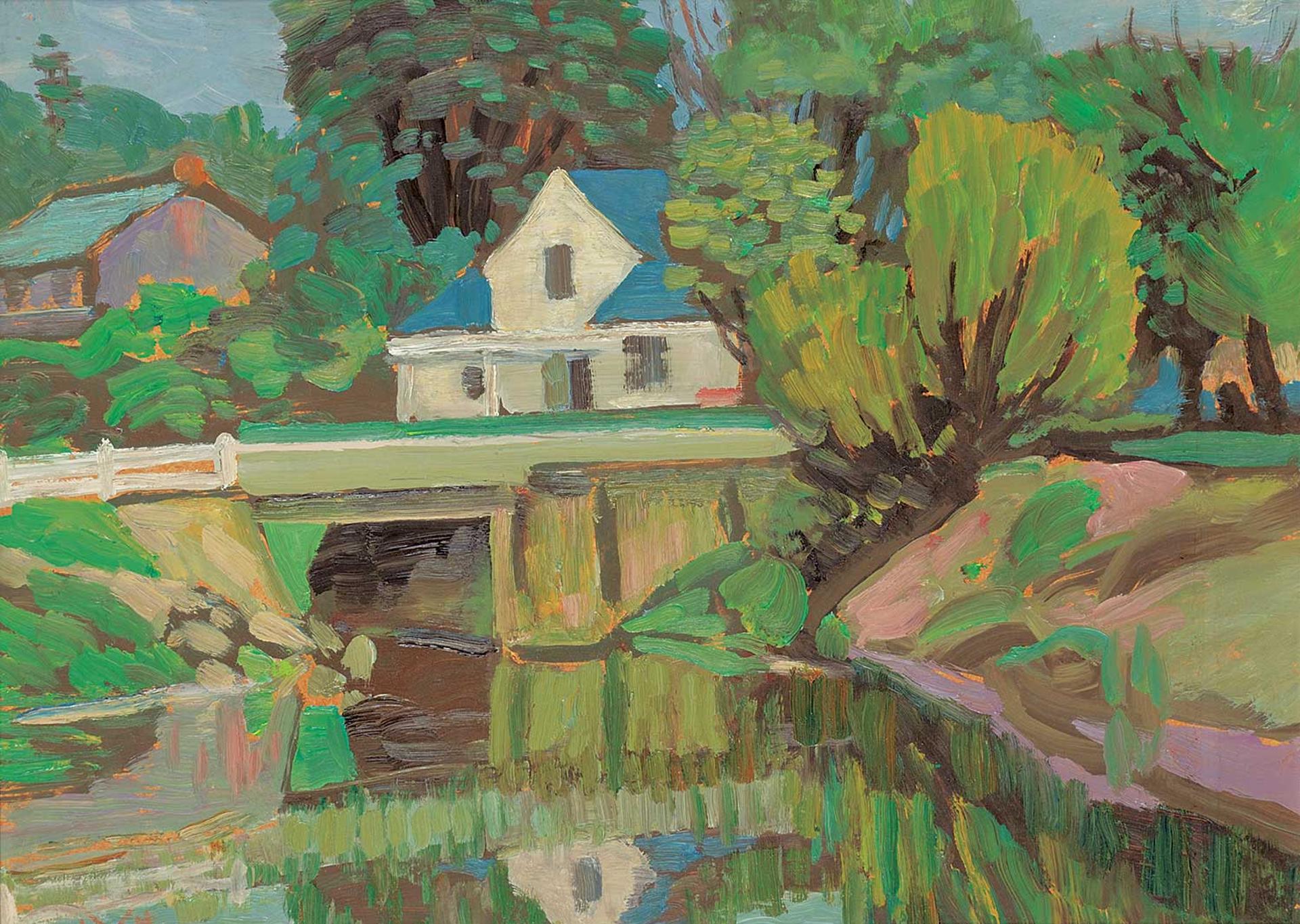 Illingworth Holey (Buck) Kerr (1905-1989) - House at a Bridge, Chilliwack