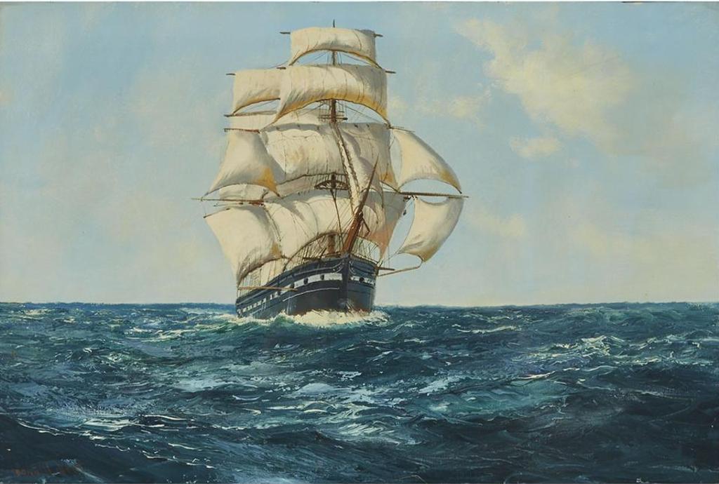 Donald Brett - Sailing Ship On Ocean