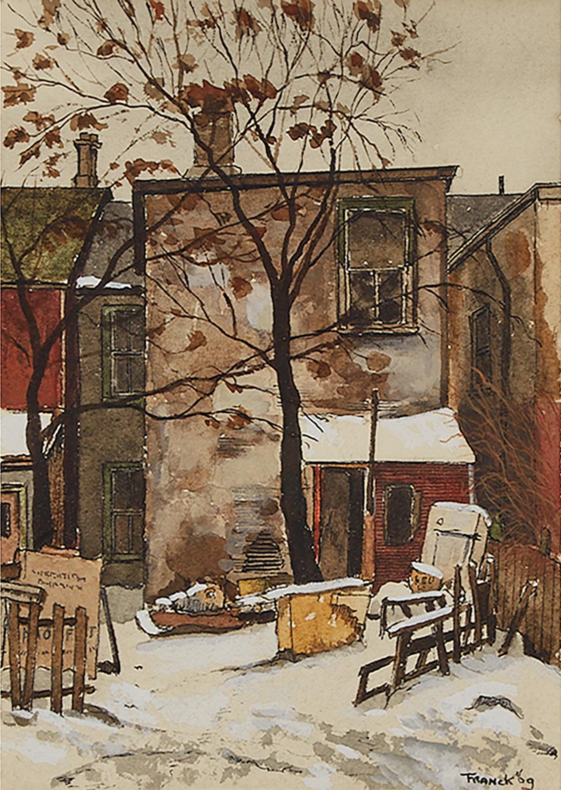 Albert Jacques Franck (1899-1973) - Backyard On Bleeker St., 1969