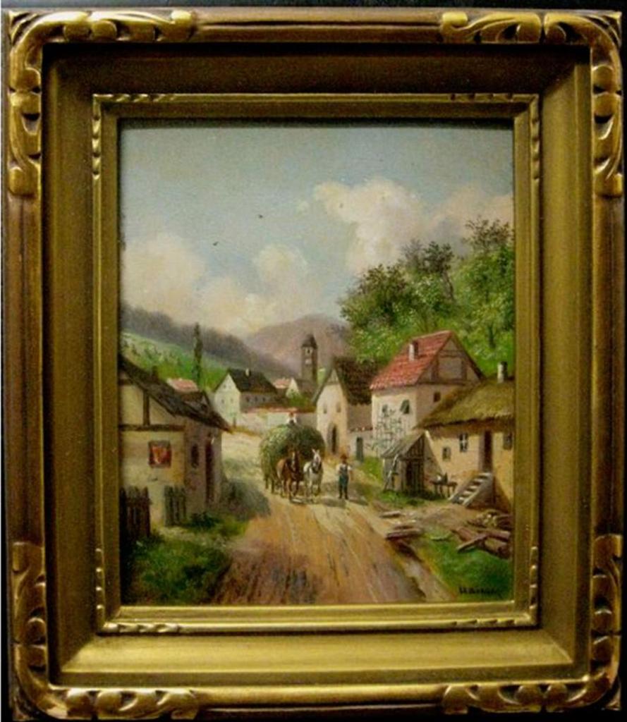 Lothar Burger (1866-1943) - Haycart On Village Road