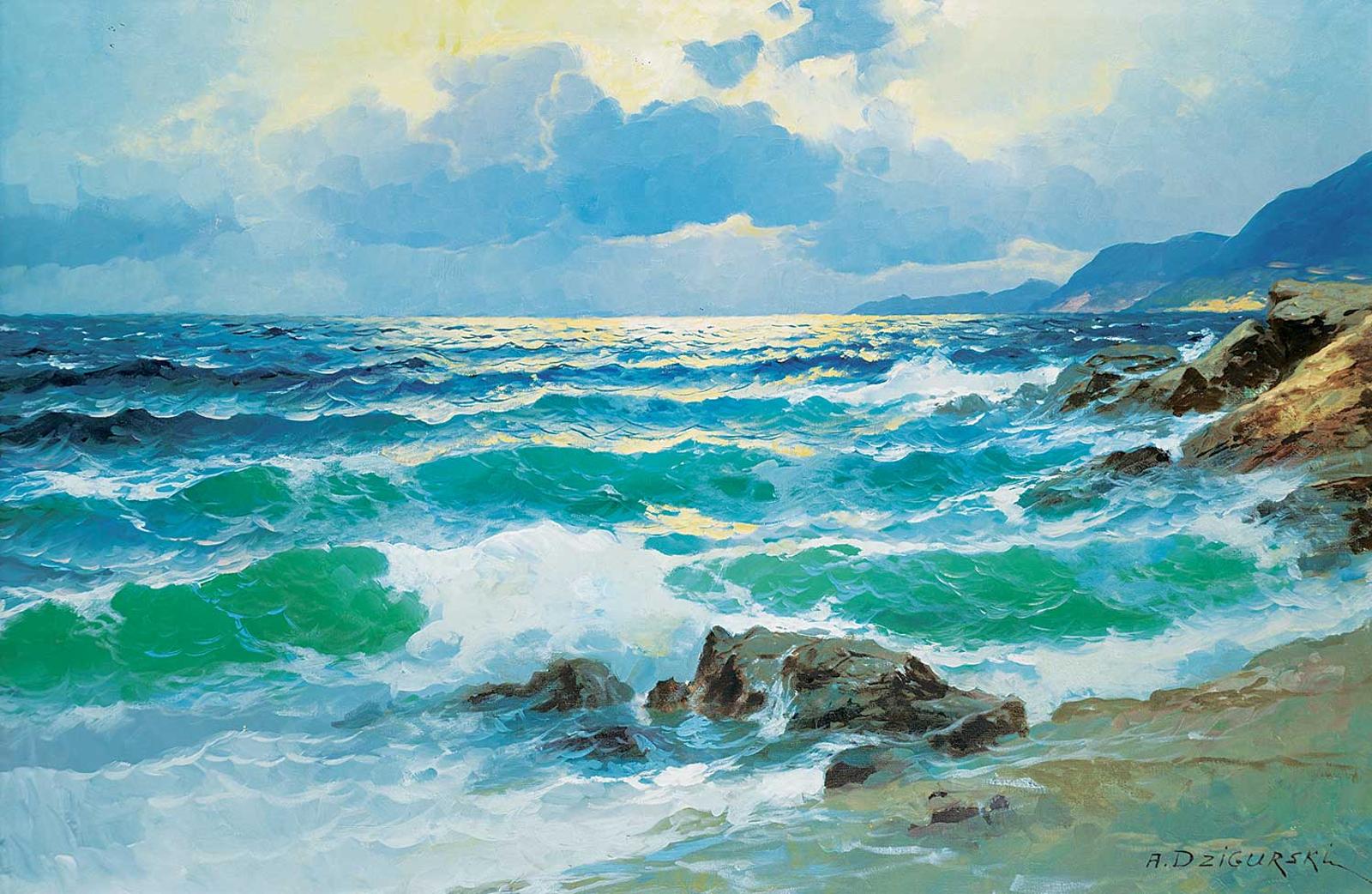 Alexander Dzigurski (1911-1995) - Untitled - Morning Seascape
