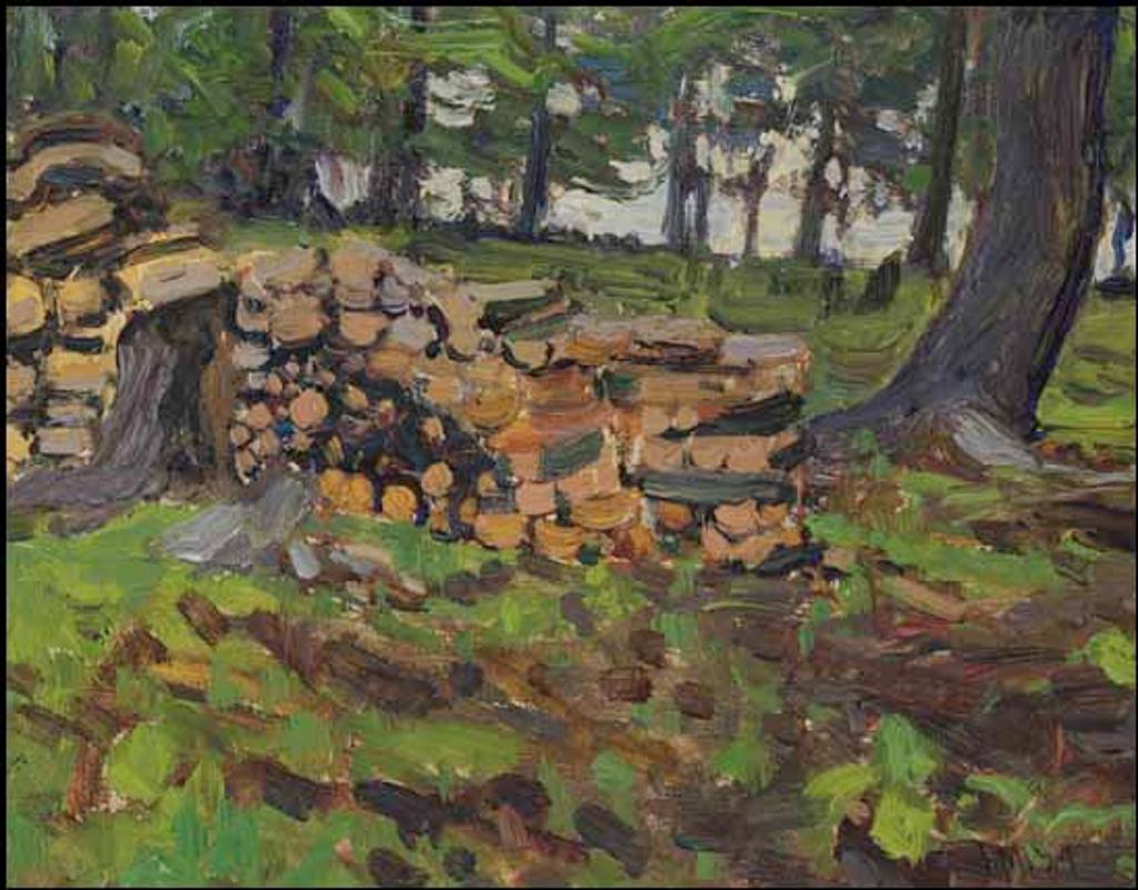 James Edward Hervey (J.E.H.) MacDonald (1873-1932) - Woodpile in Baker's Bush