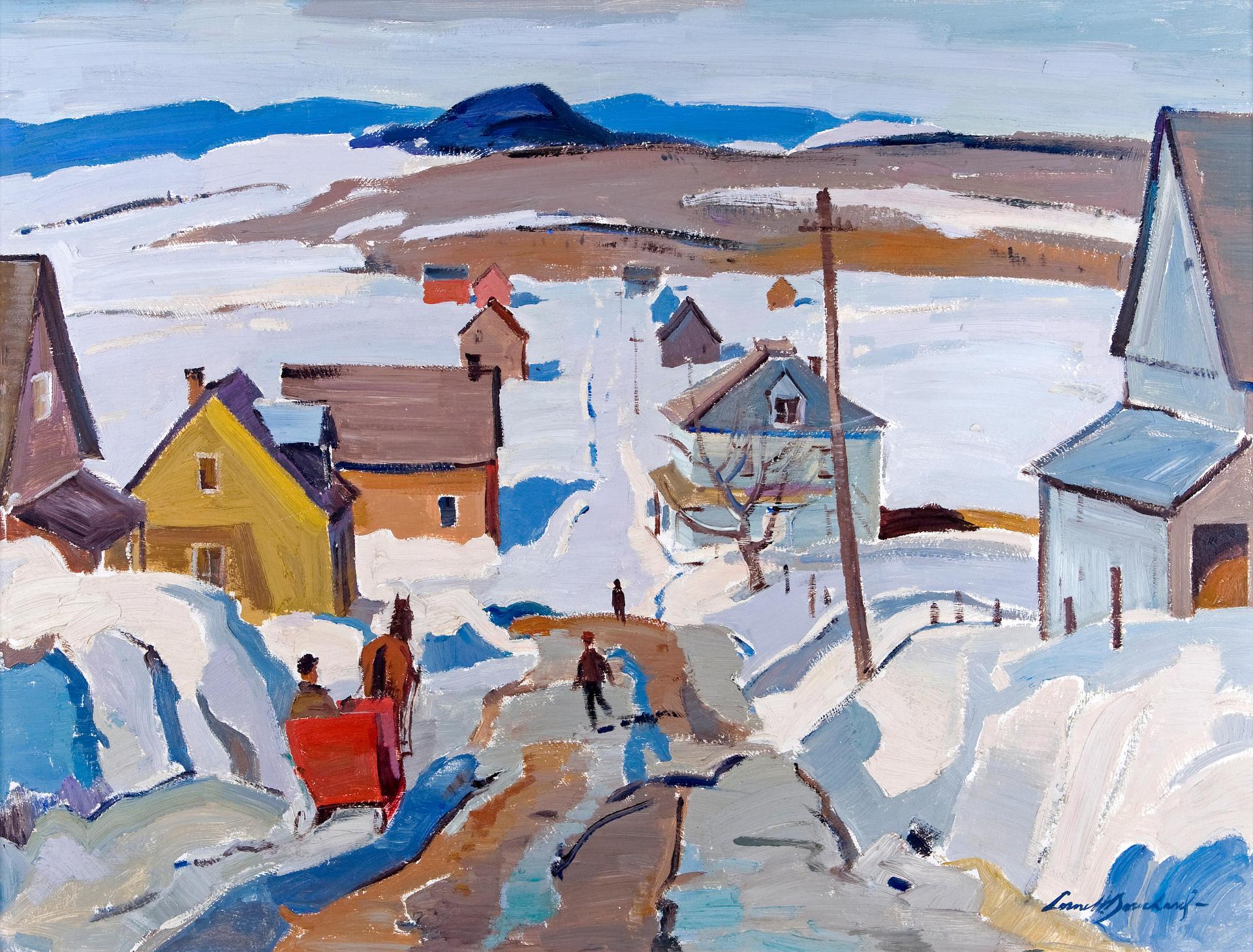 Lorne Holland George Bouchard (1913-1978) - Downhill at St. Hilarion, Quebec