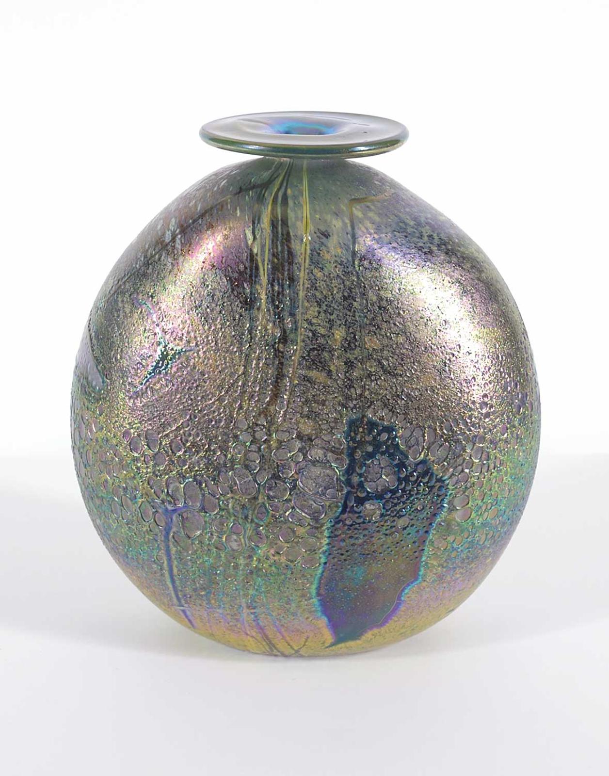 Robert D.M. Held (1943) - Oval Iridescent Vase