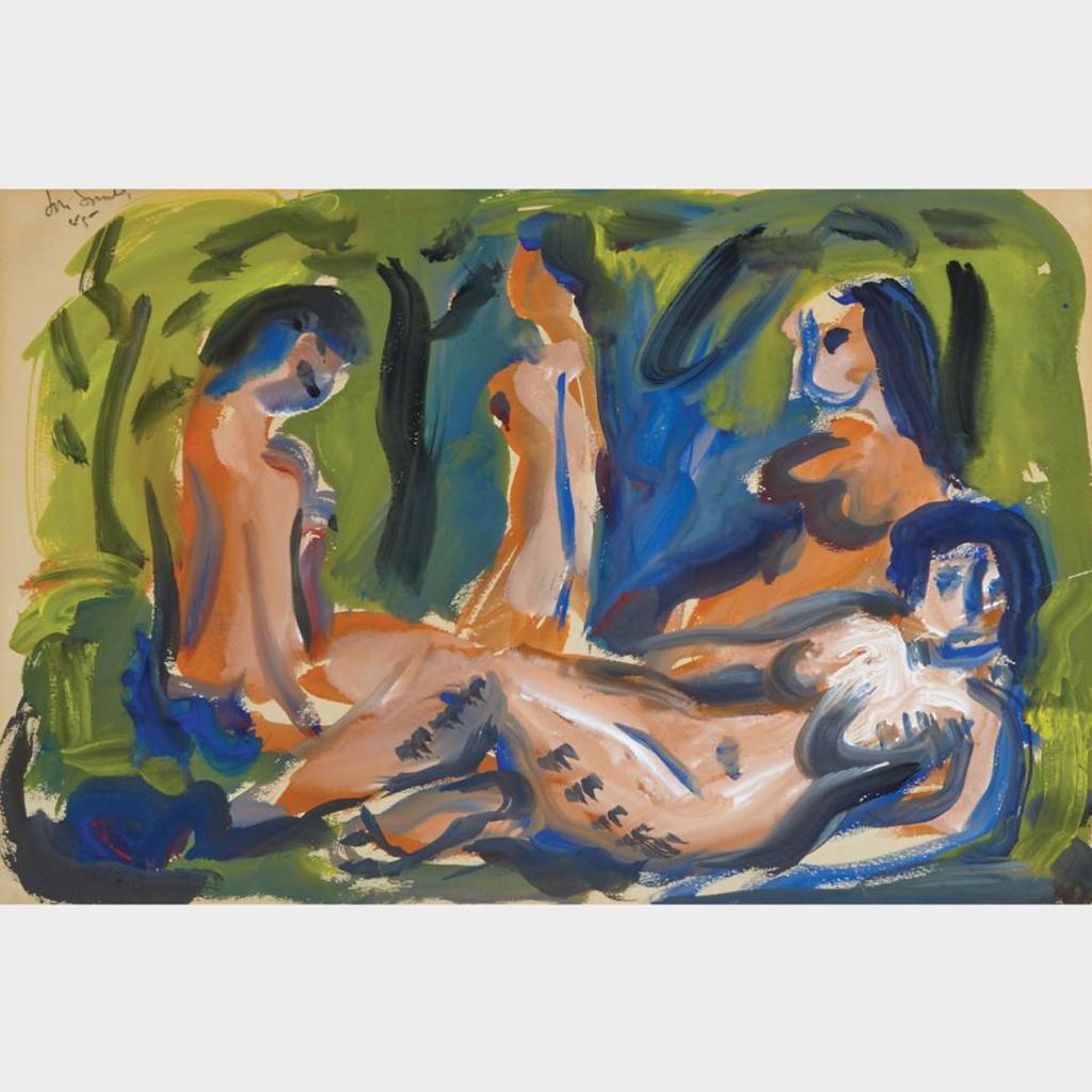 Marjorie (1907-2005) - Four Nudes In A Landscape