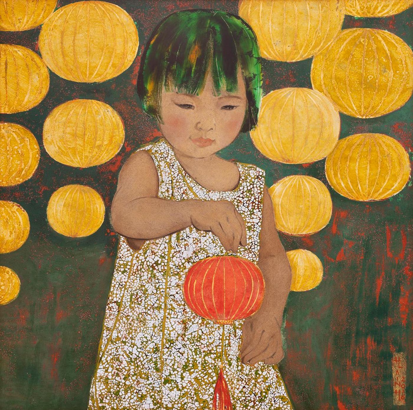 Doan Thuy Hanh (1974) - Girl with Paper Lanterns