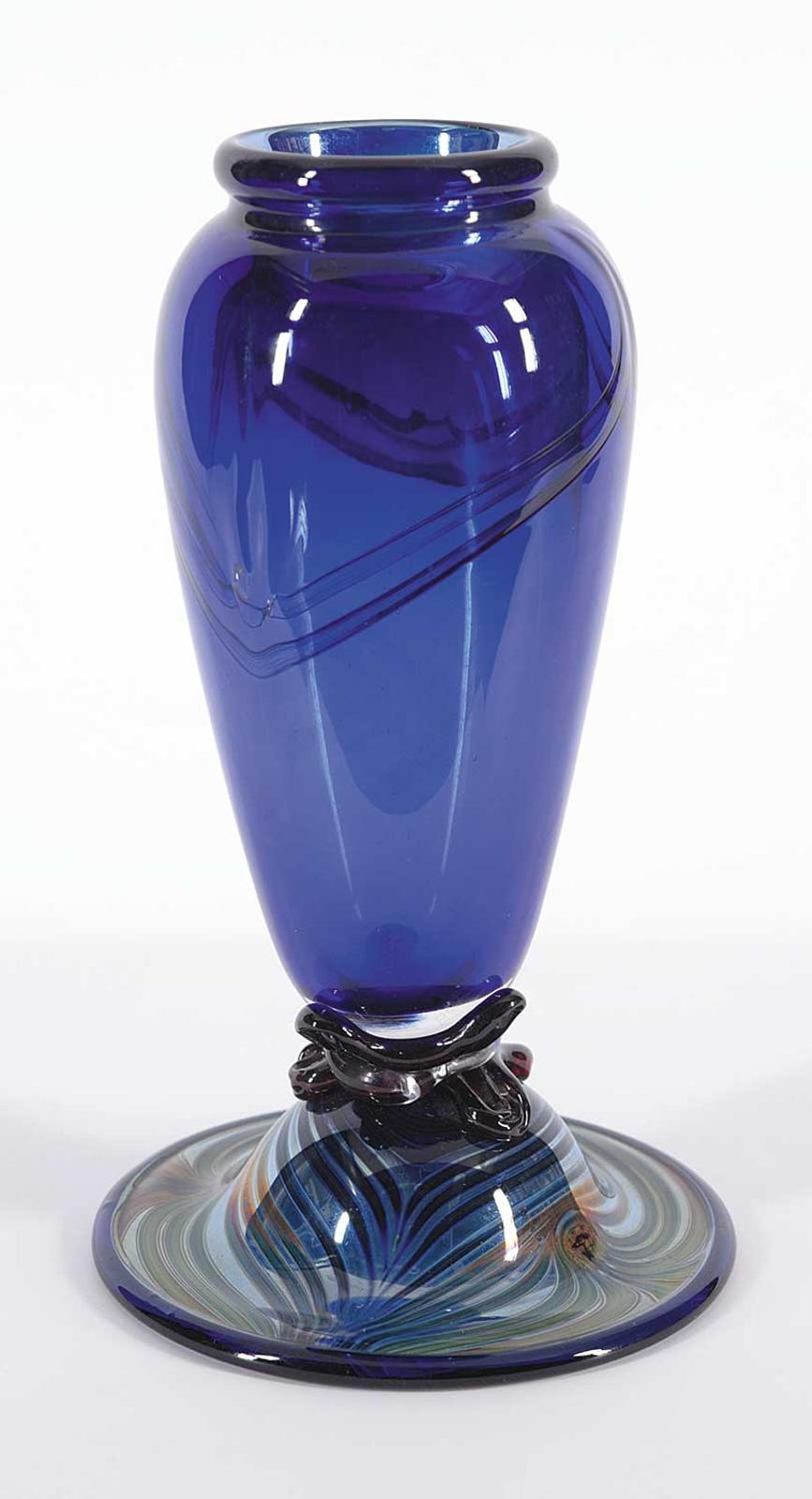 Roy Chandler - Tall Cobalt Vase with Large Foot