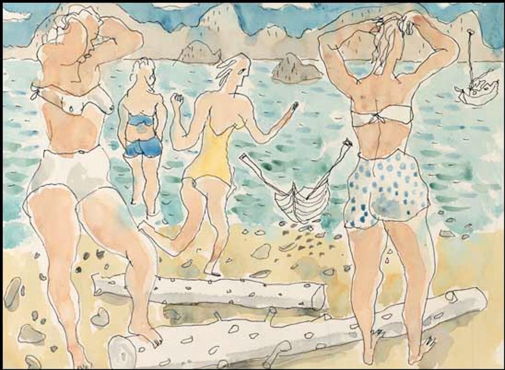 Bertram Charles (B.C.) Binning (1909-1976) - Bathers on Beach
