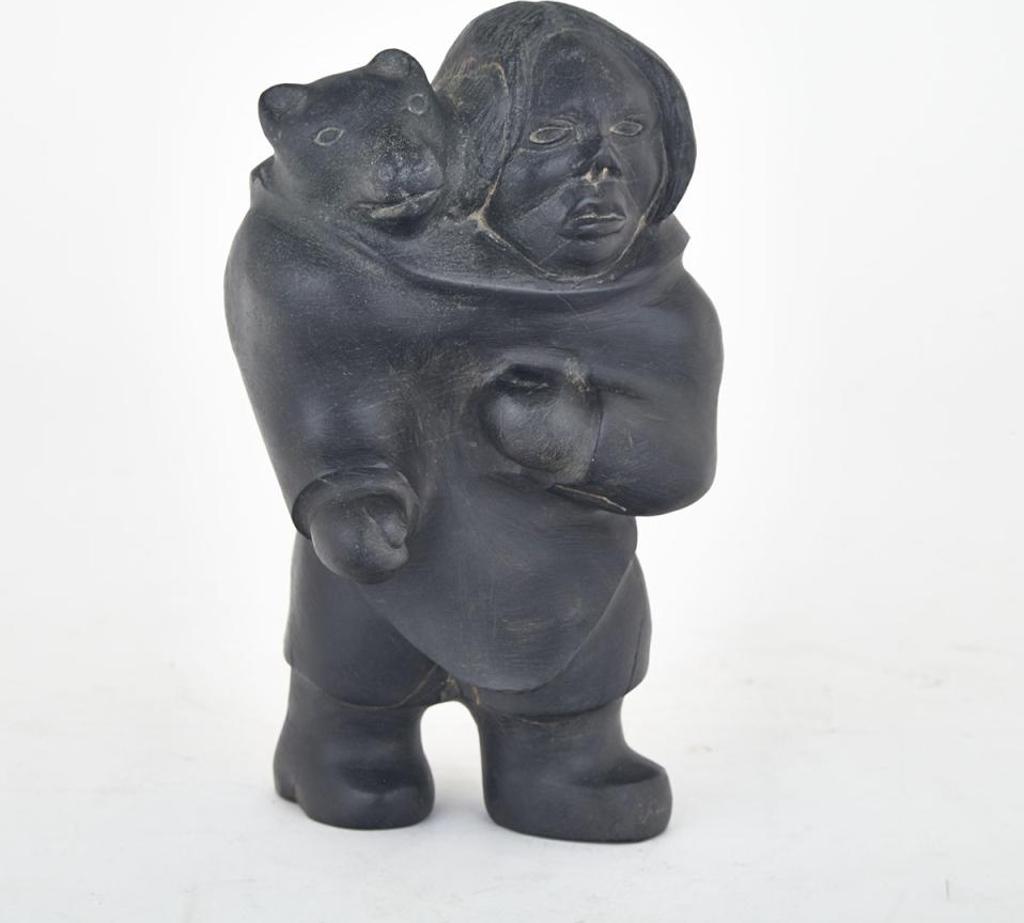 Thomas Sivuraq (1941) - Woman With Bear Cub In Amaut
