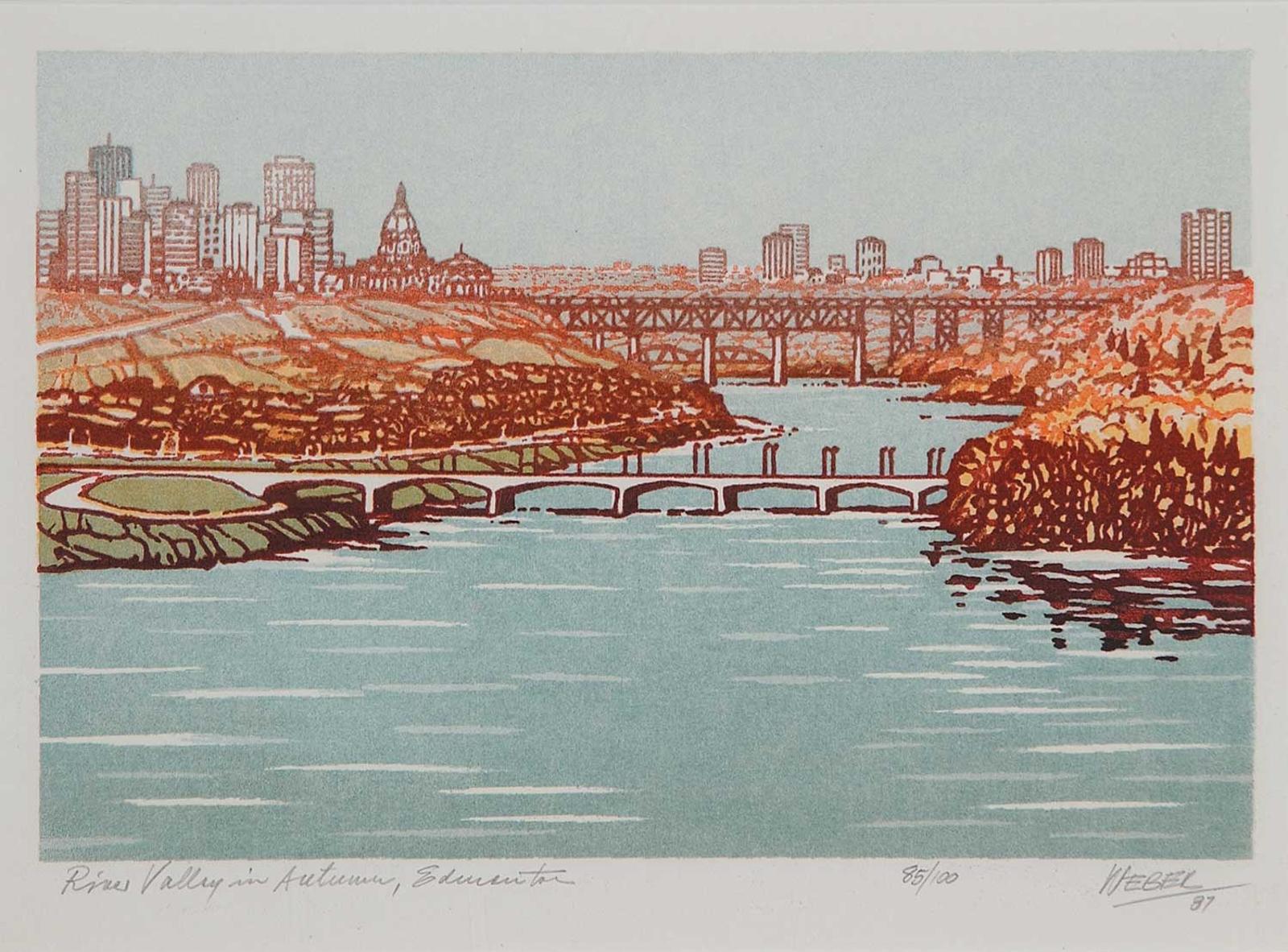 George Weber (1907-2002) - River Valley in Autumn, Edmonton  #85/100