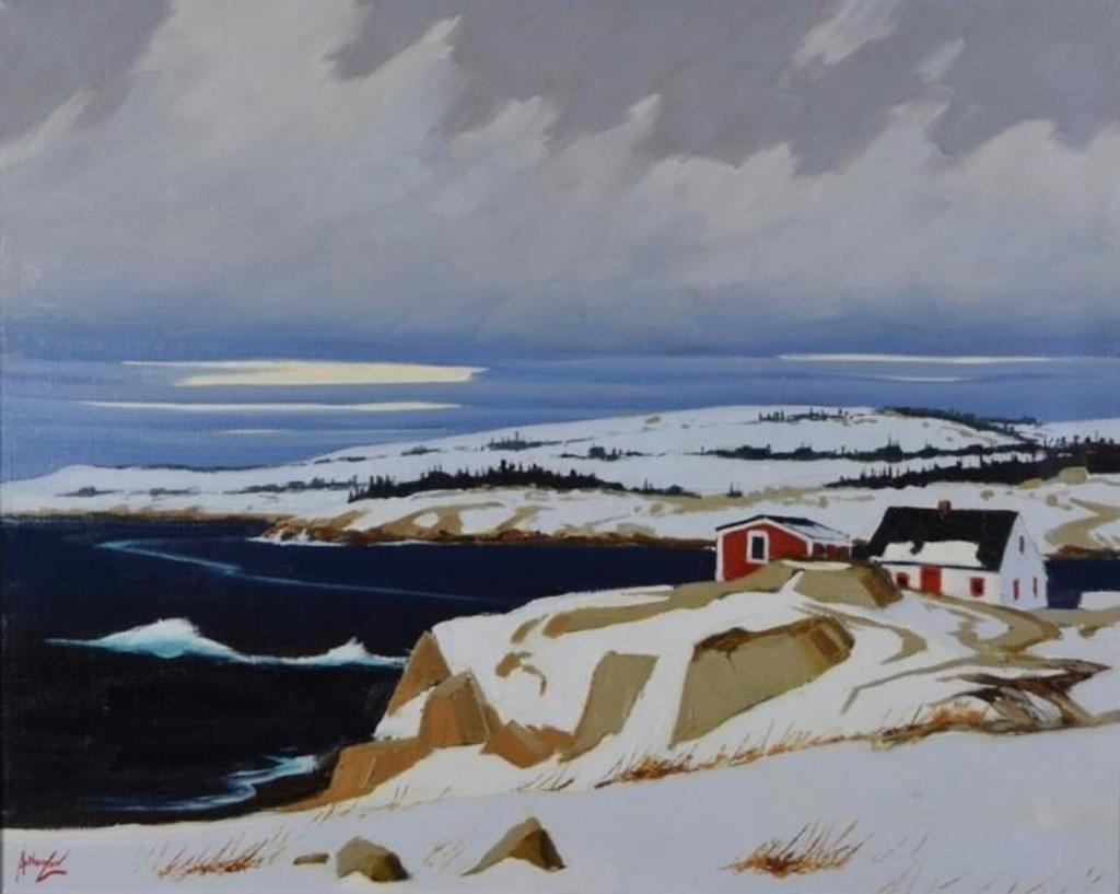 Charles Anthony Francis Law (1916-1996) - WINTER, PEGGY'S COVE