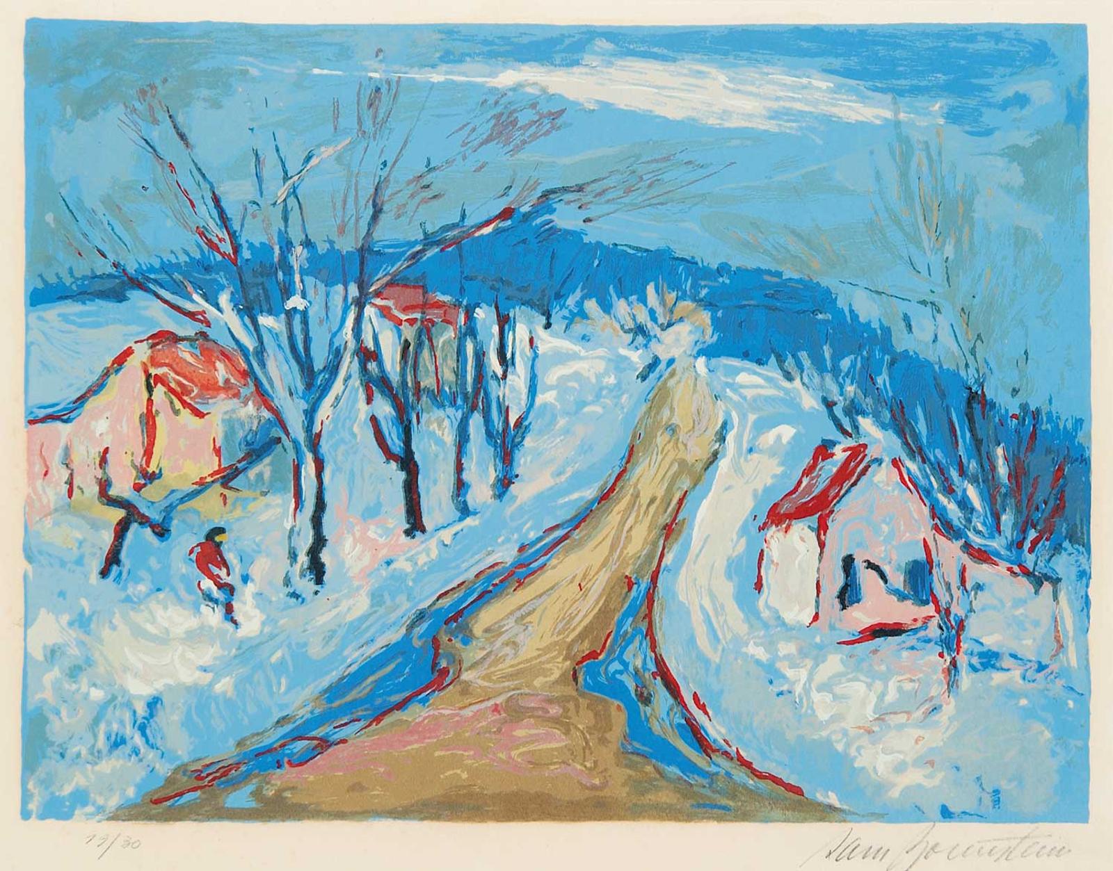 Samuel (Sam) Borenstein (1908-1969) - Untitled - A Winter Day  #19/30