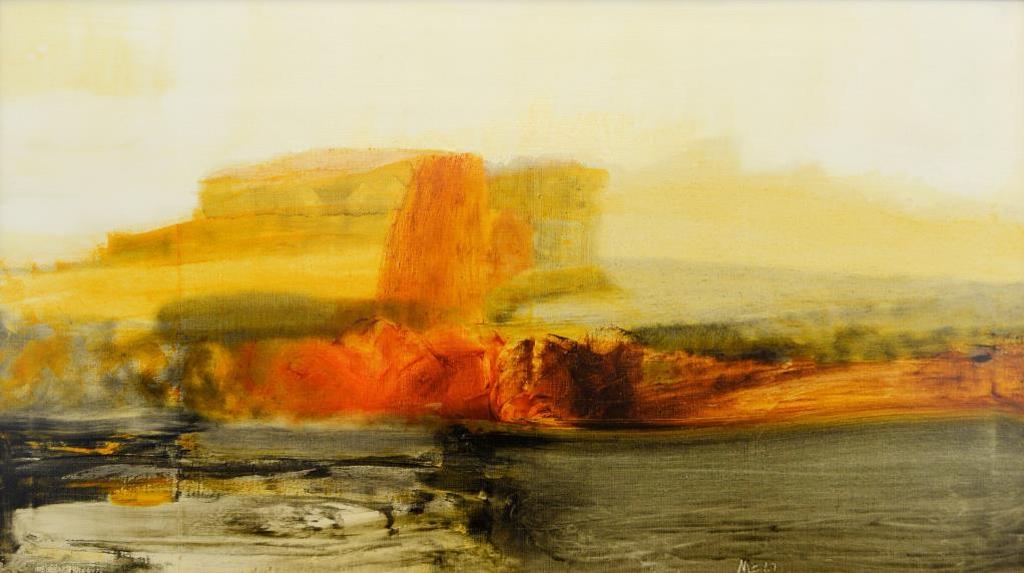 Morely Bury (1919-1999) - Abstract landscape in yellows