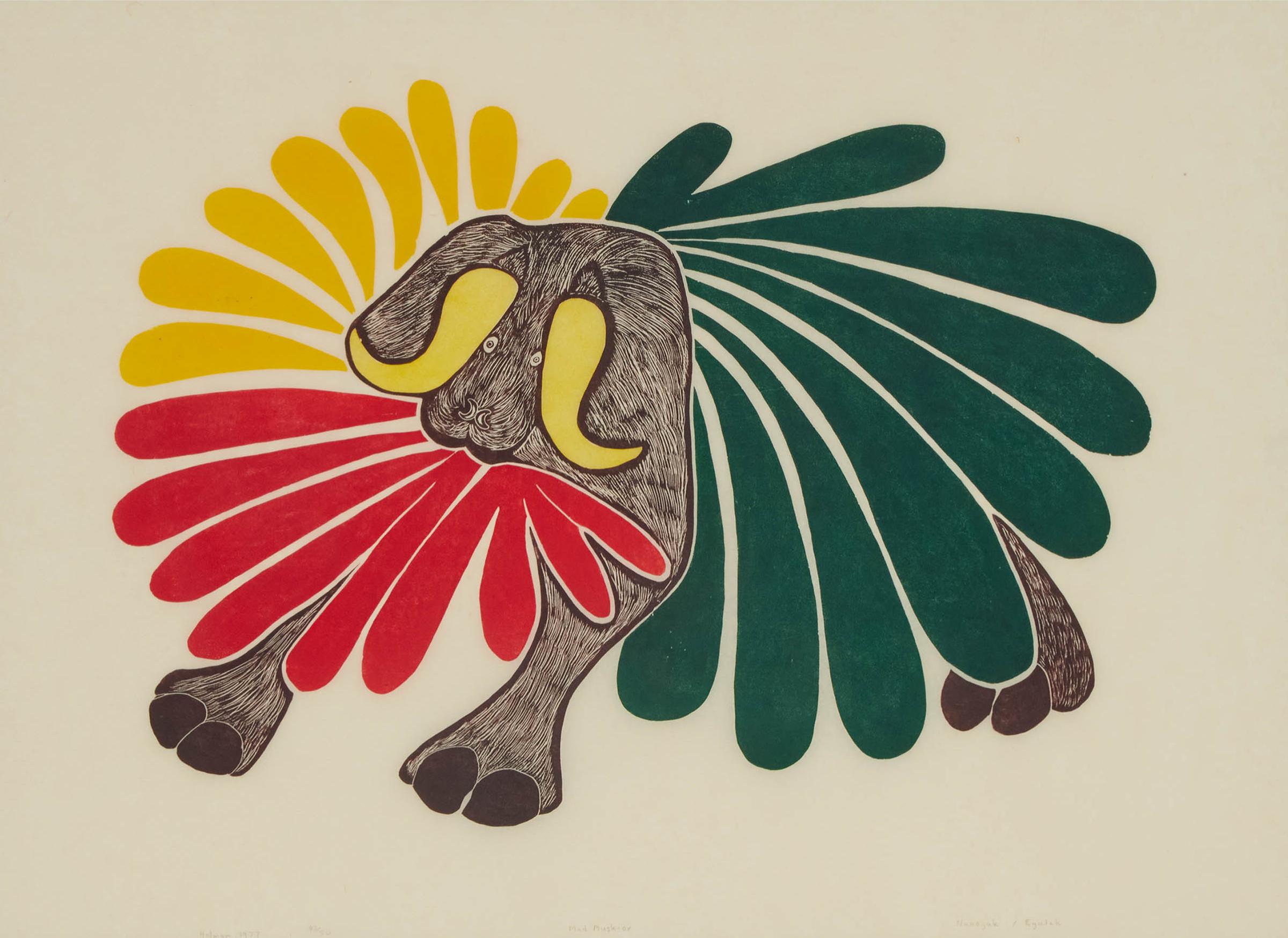 Agnes Nanogak (1925-2001) - Mad Musk Ox, 1977