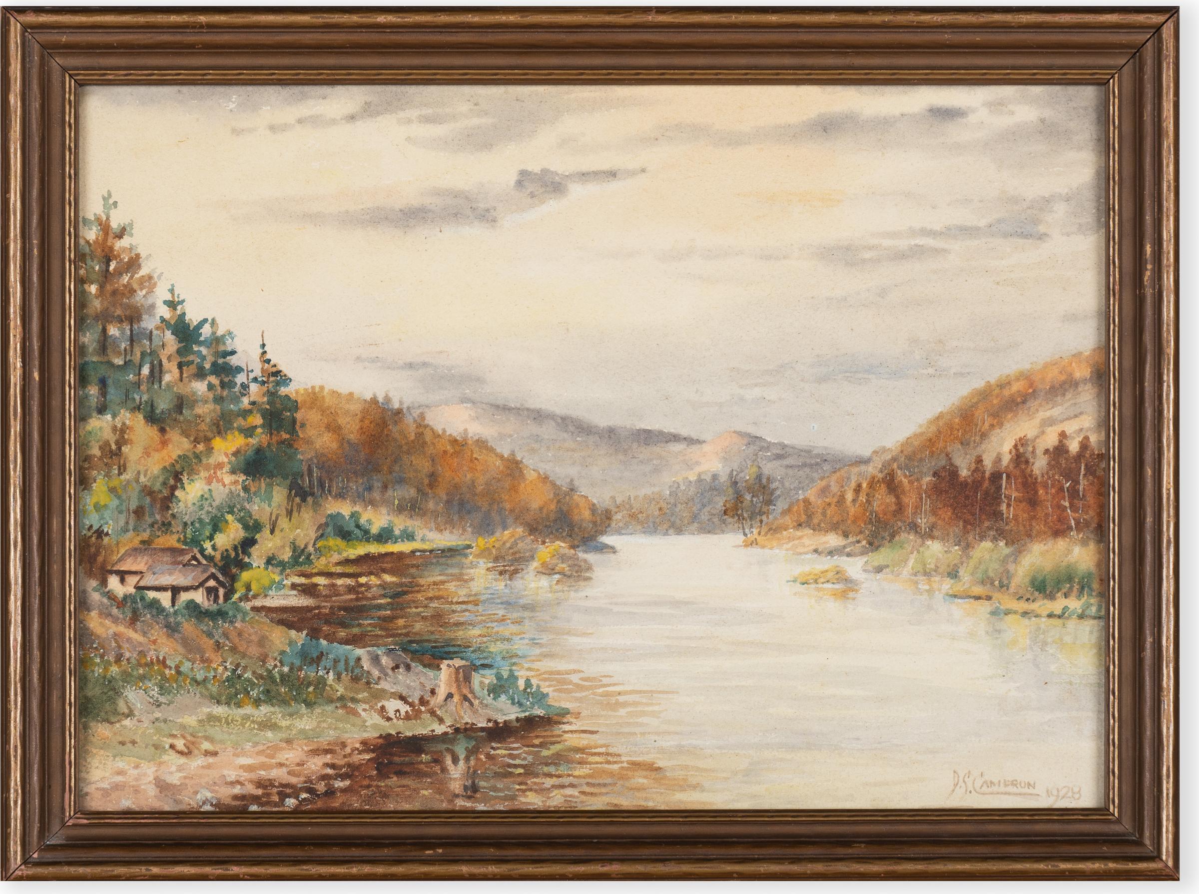D. S. Cameron - Untitled (Lake and Cabin)