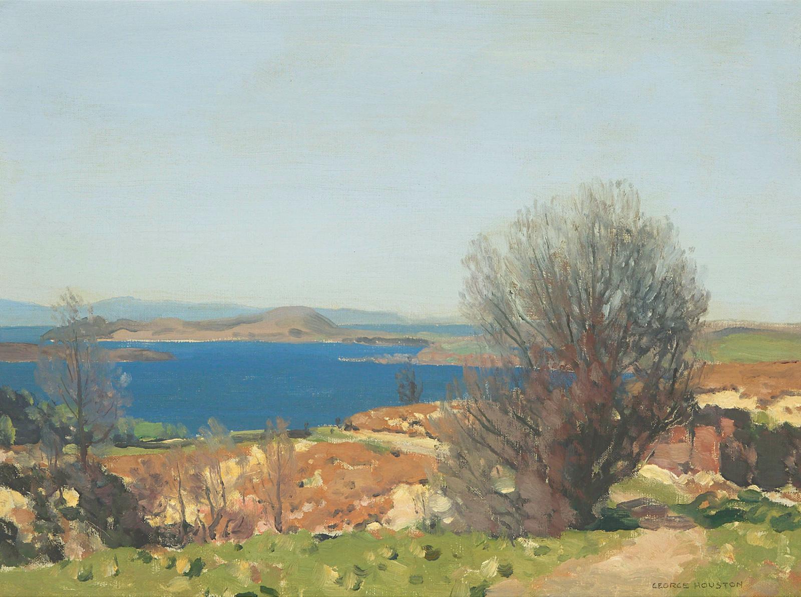George Houston (1869-1947) - The Clyde From Above Fairlie