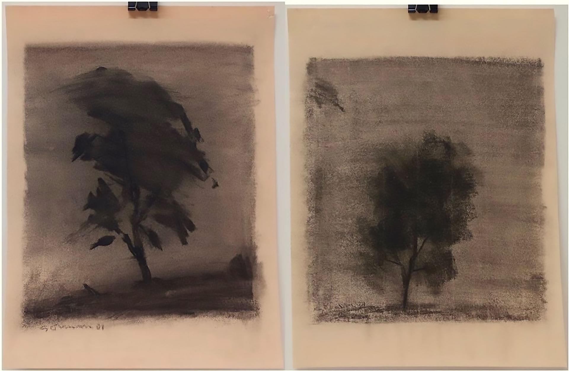 Richard Borthwick Gorman (1935-2010) - Untitled (Tree Studies At Night)