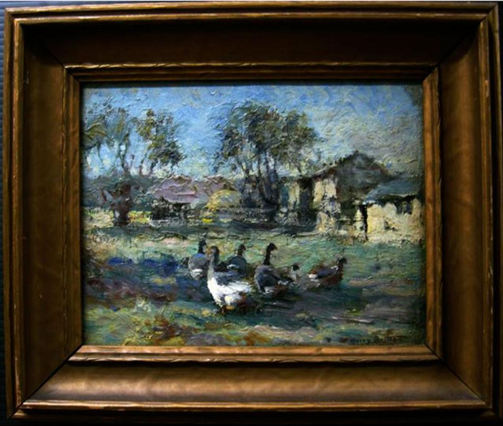 Harry Britton (1878-1958) - Farmyard With Geese