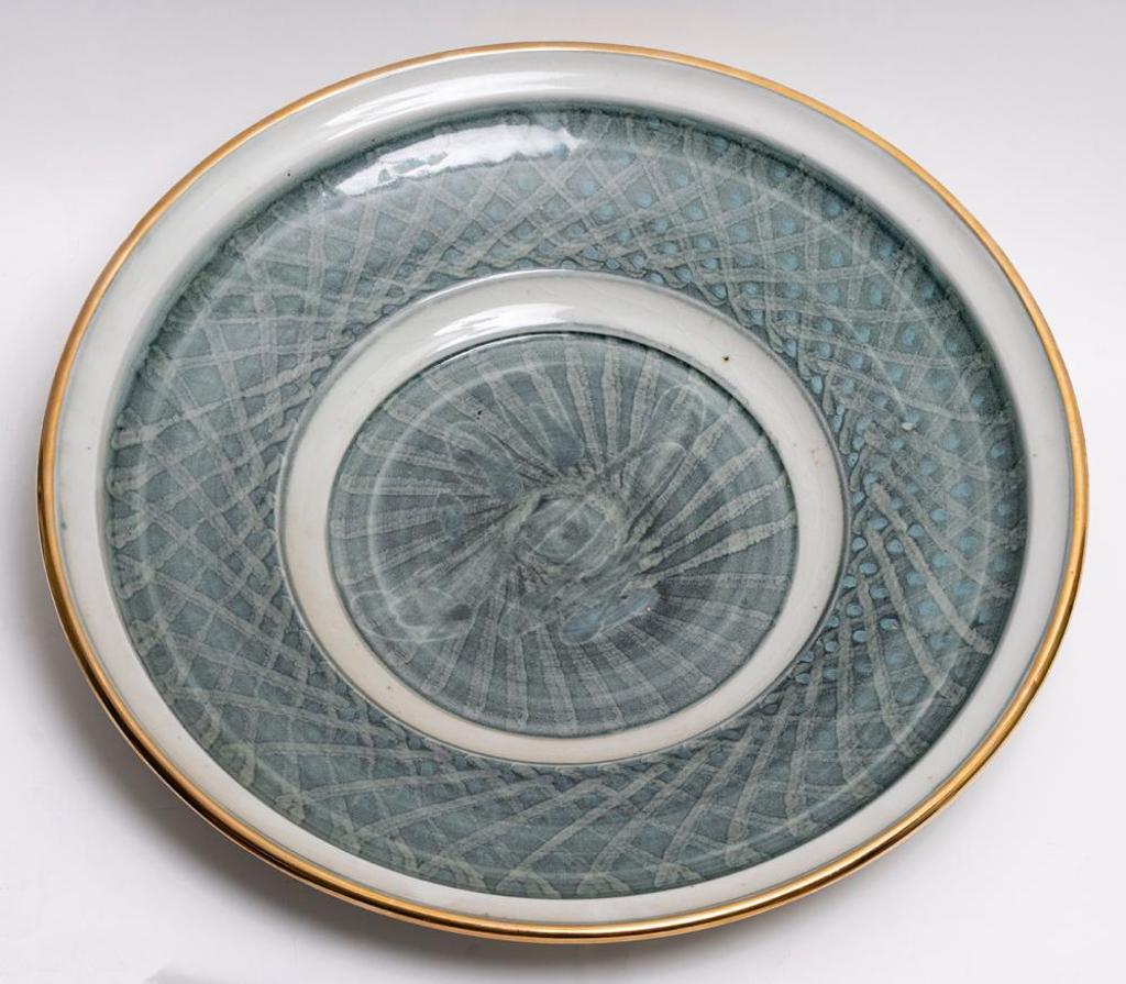 Mel Bolen (1947) - Large Plate with Gold Edge