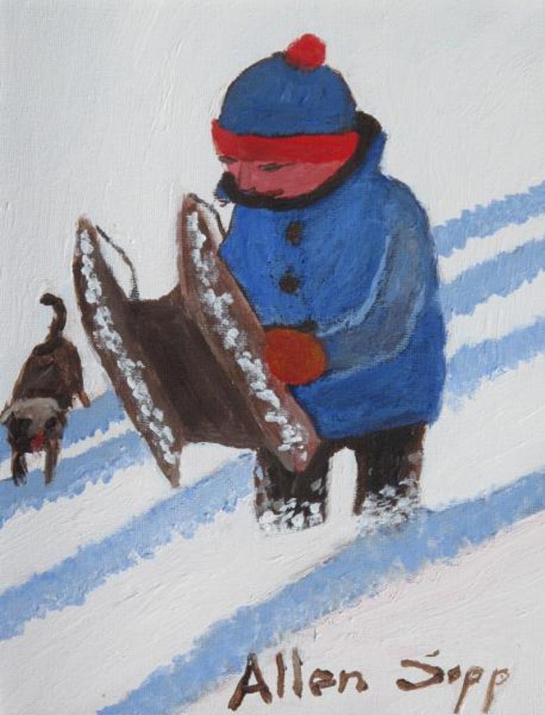 Allen Fredrick Sapp (1929-2015) - Going Sledding, Nice Day