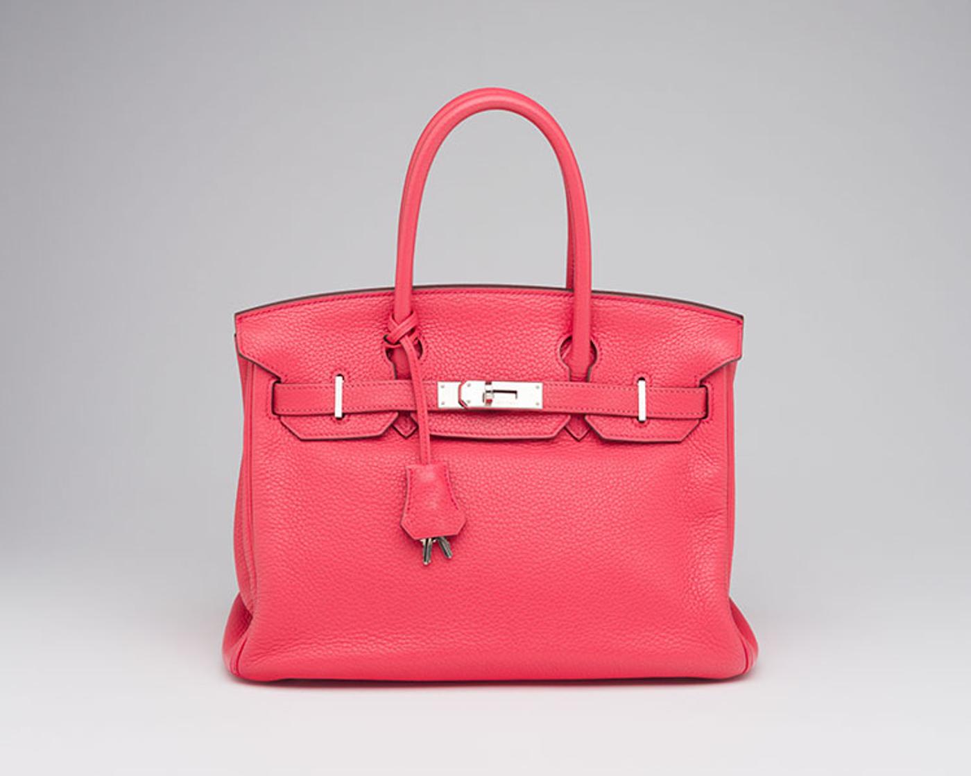 Hermès - A ROSE LIPSTICK TOGO LEATHER BIRKIN 30 WITH PALLADIUM HARDWARE