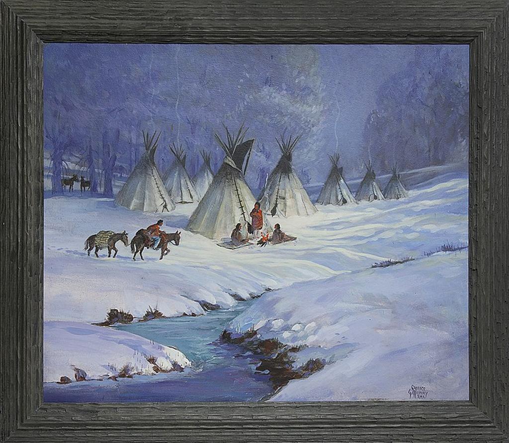 Quince Galloway (1912-2000) - Untitled - Native Encampment