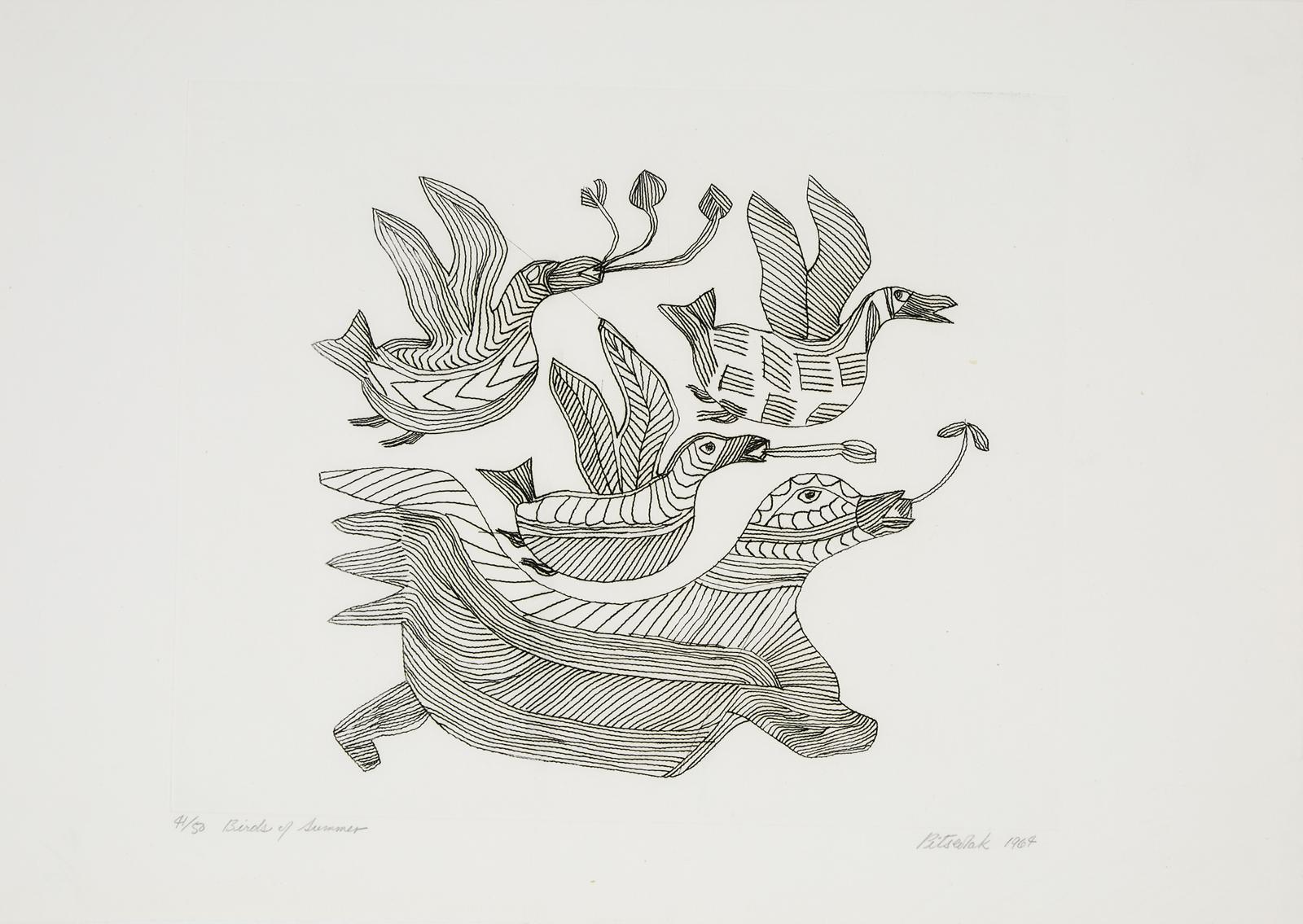 Pitseolak Ashoona (1904-1983) - Birds Of Summer