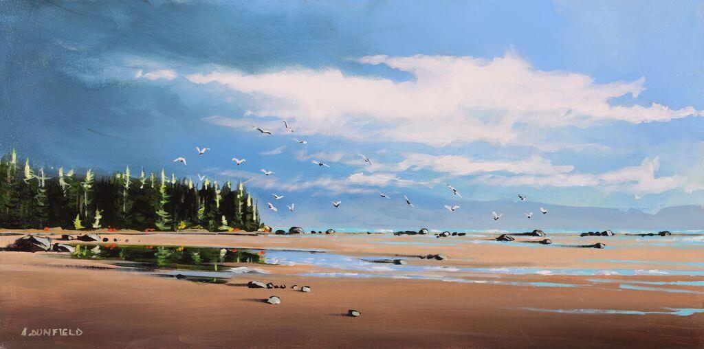 Allan Dunfield (1950) - Riding The Wind (Qualicum Beach, Vancouver Island, Start Of The Herring Season); 2023