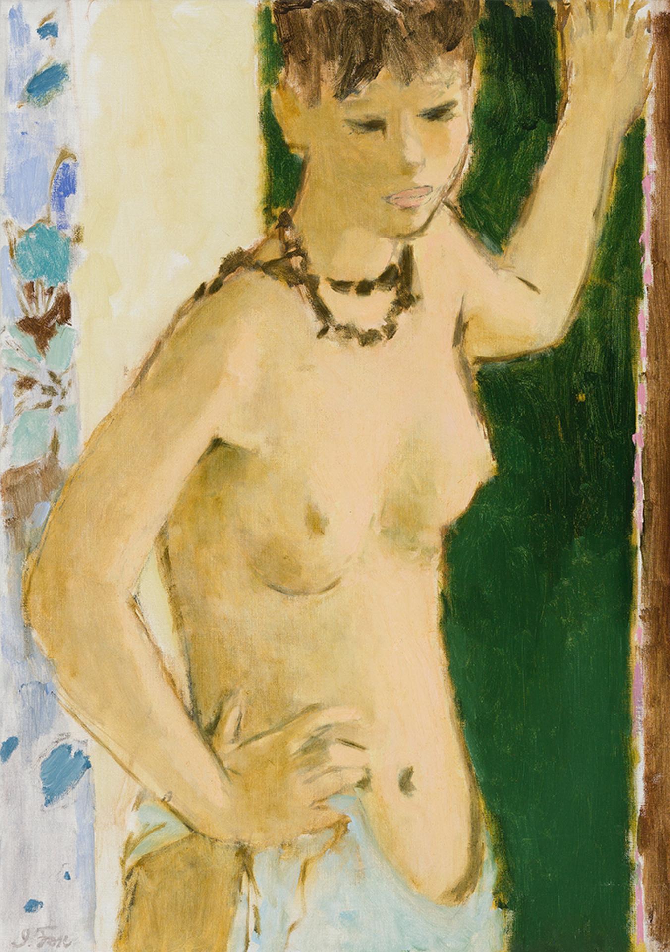 John Richard Fox (1927-2008) - Nude with Necklace