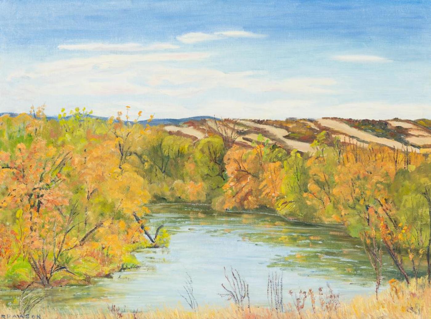 Ruth May Pawson (1908-1994) - Beside the Lazy Qu'Appelle - Between Lumsden and Craven Near Lincoln Gardens