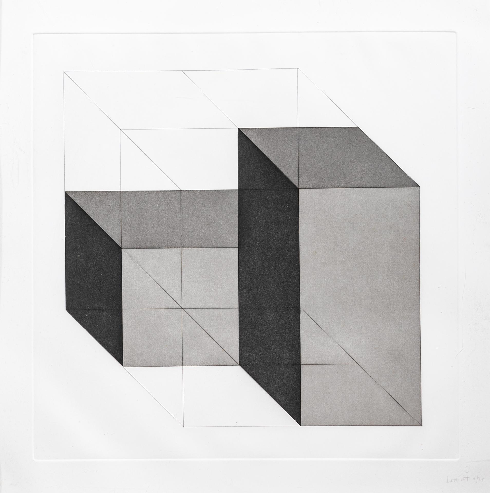 Sol Lewitt (1928-2007) - Forms Derived from a Cube, Plate No. 24, 1982