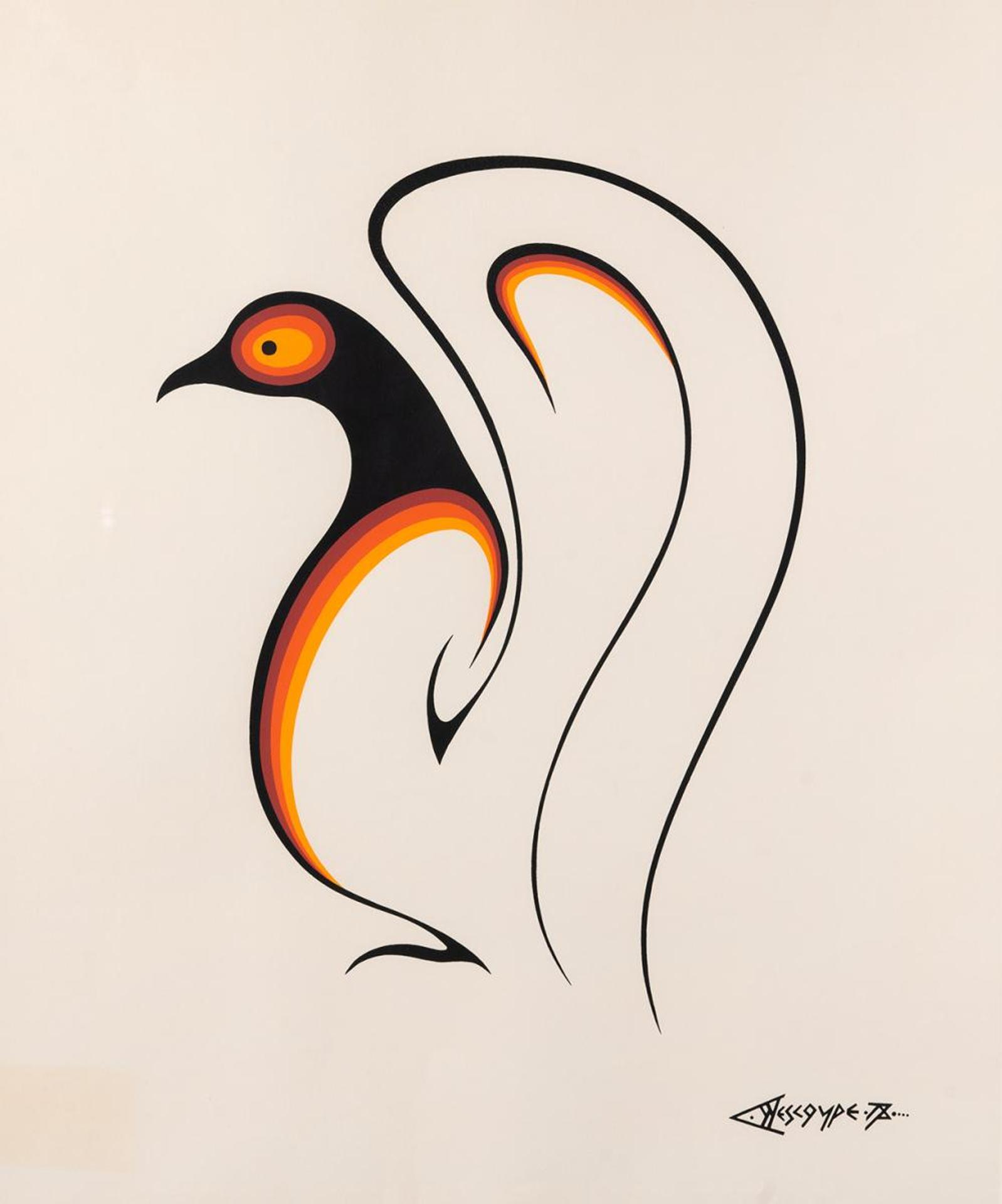 Clemence Wescoupe (1951-2018) - Untitled - Orange Bird