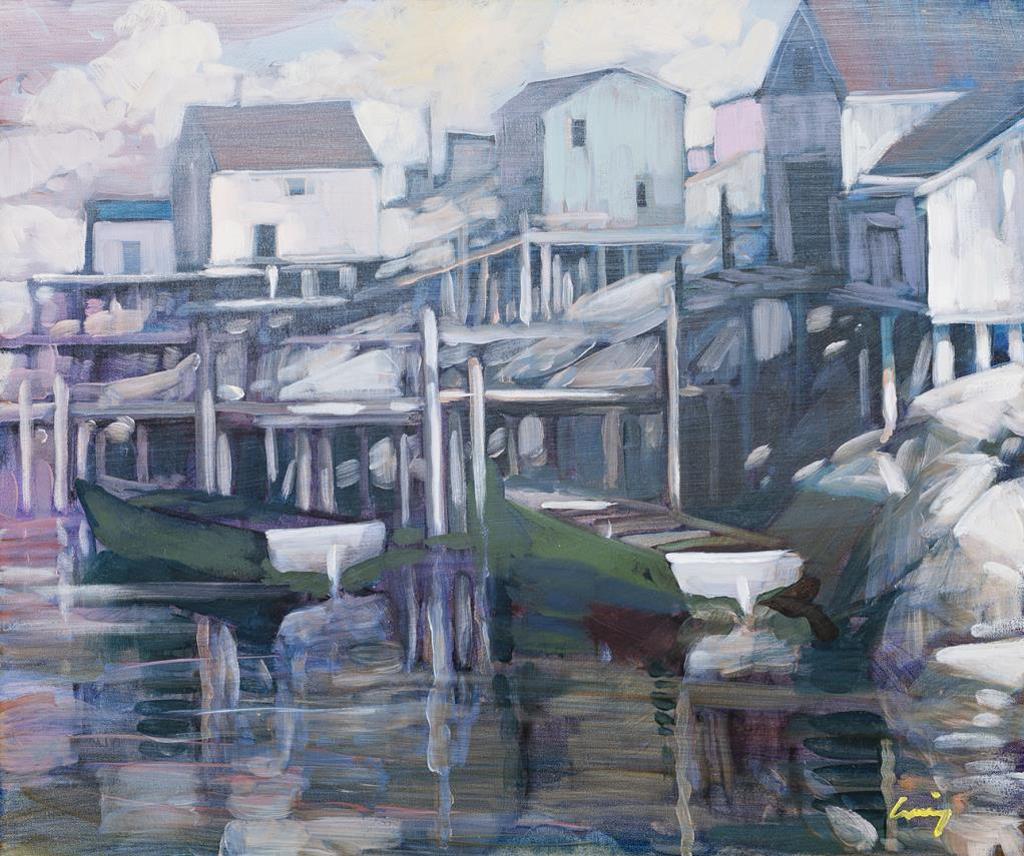 Philip Craig (1951) - Fishing Docks, Newfoundland