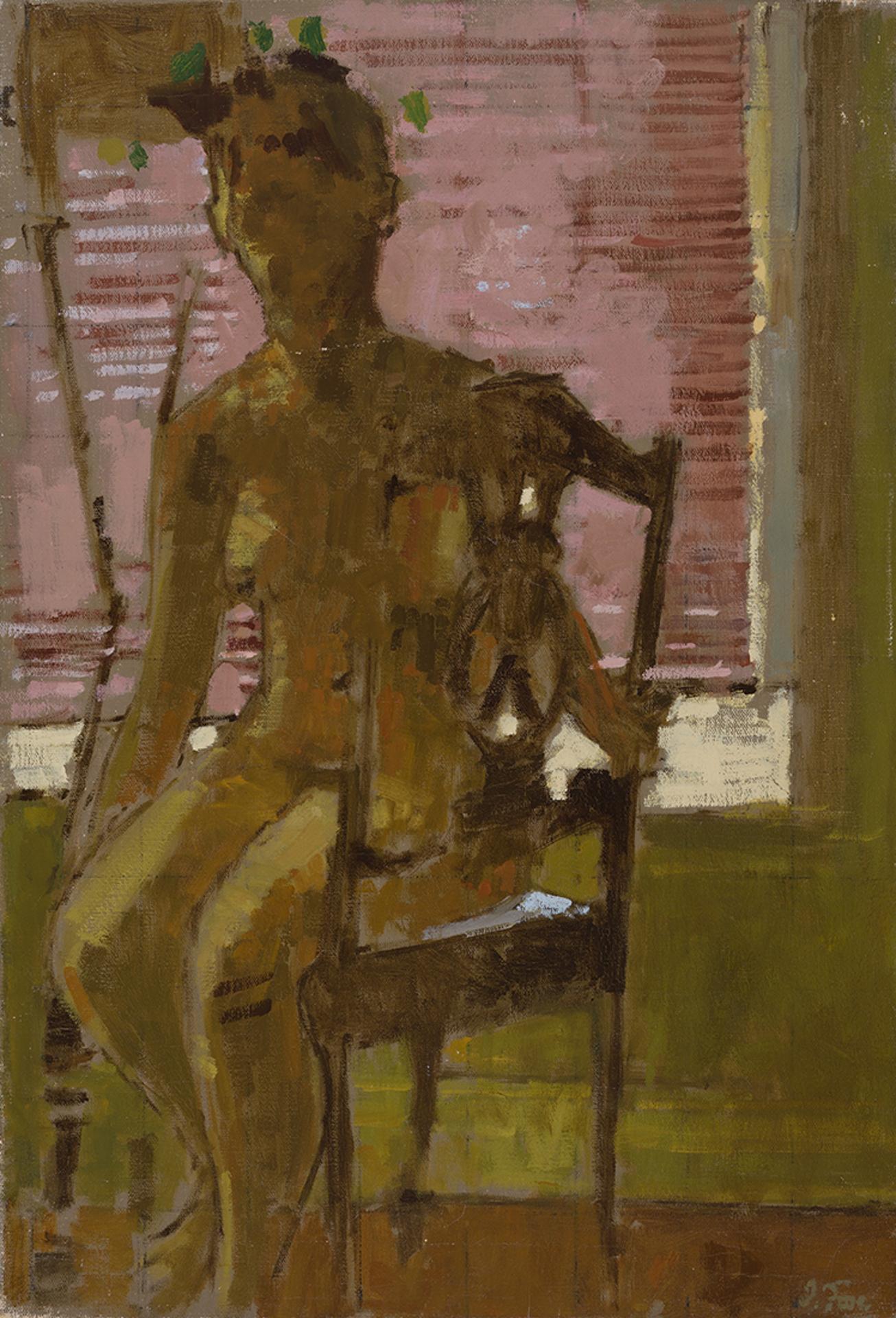 John Richard Fox (1927-2008) - Nude on Chair