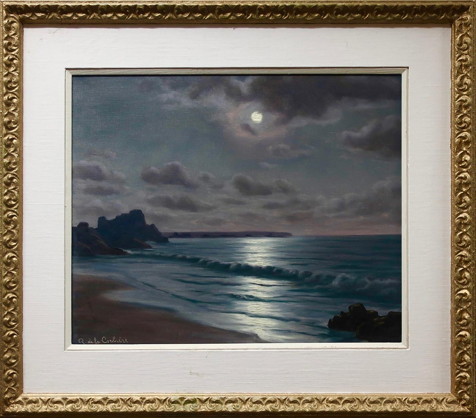 Roger de la Corbiere (1893-1974) - Moonlit Seascape